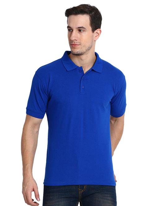 navy blue solid polo t-shirt - 18529253 - Very Small Image - 1