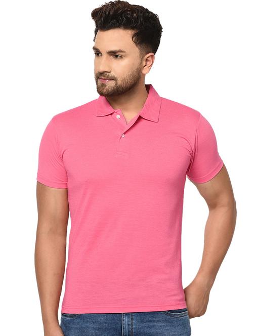 pink solid polo t-shirt - 18529258 - Very Small Image - 1