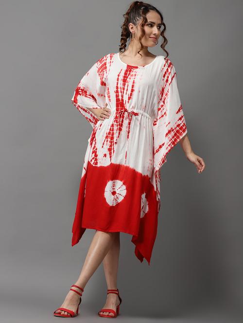 drawstring waist tie & dye kaftan - 18530394 - Very Small Image - 1