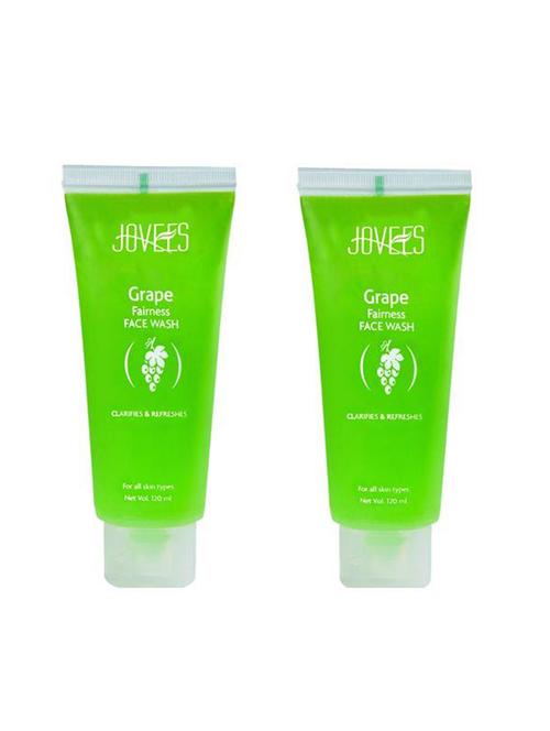 jovees herbal grape fairness face wash 120ml (pack of 2) - 18531821 - Very Small Image - 1
