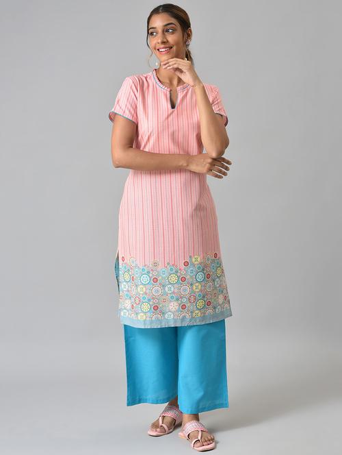 striped kurta palazzo set - 18532610 - Very Small Image - 1