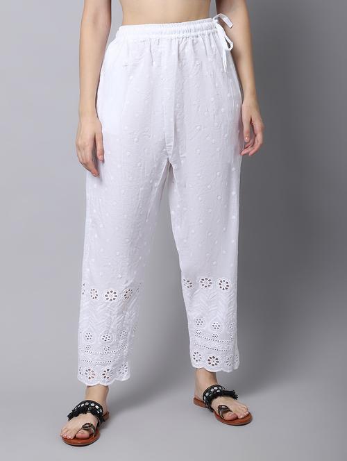 embroidered straight pant - 18532642 - Very Small Image - 1