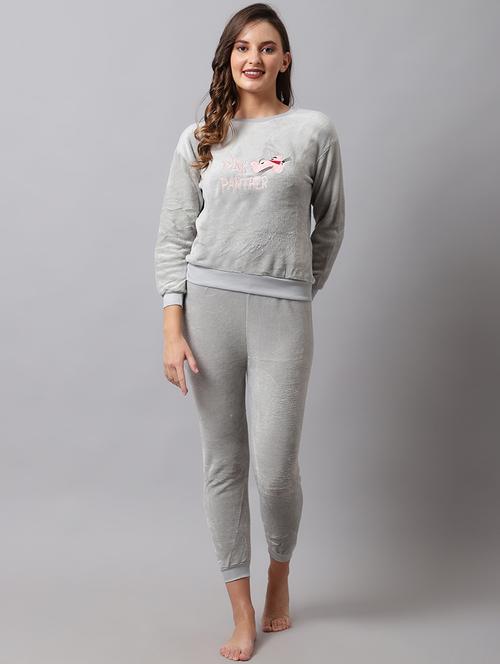 round neck printed nightwear pyjama set - 18532729 - Very Small Image - 1