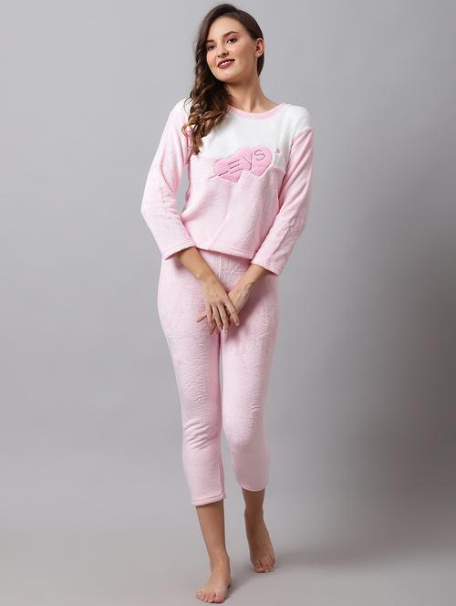round neck printed nightwear pyjama set - 18532731 - Very Small Image - 1