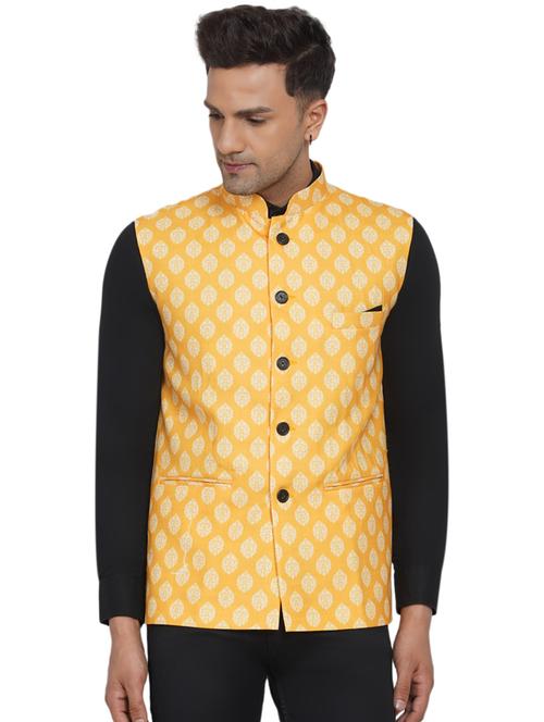 printed nehru jacket - 18532925 - Very Small Image - 1