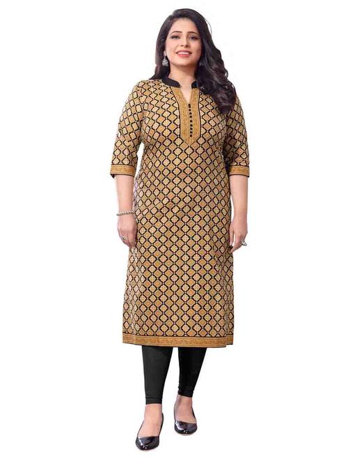 mandarin collar printed straight kurta - 18533034 - Very Small Image - 1