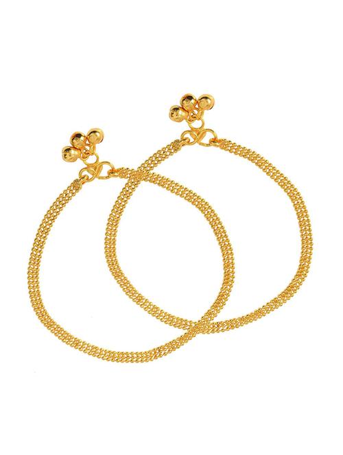 gold plated brass anklet - 18534001 - Very Small Image - 1