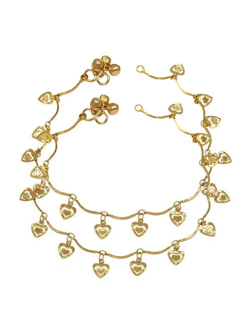 gold plated brass anklet - 18534039 - Very Small Image - 1