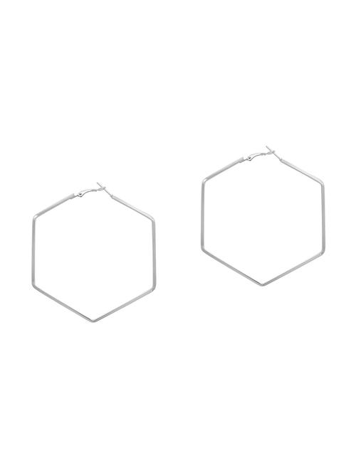 silver brass hoop earring - 18534190 - Very Small Image - 1