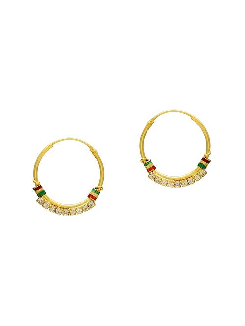 gold brass hoop earring - 18534230 - Very Small Image - 1