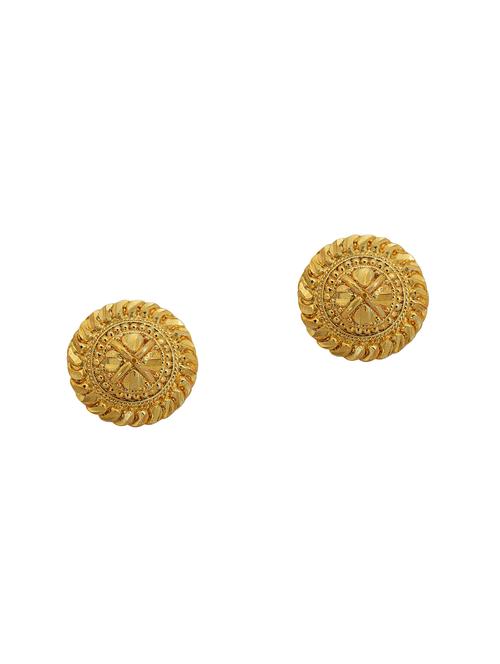gold brass stud earring - 18534445 - Very Small Image - 1