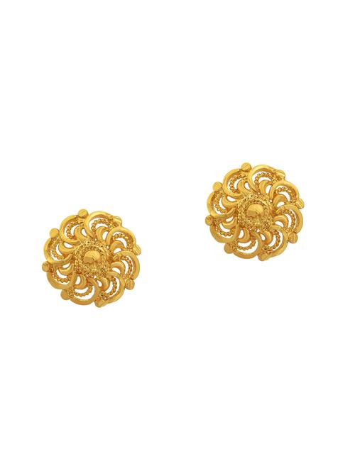 gold brass stud earring - 18534488 - Very Small Image - 1