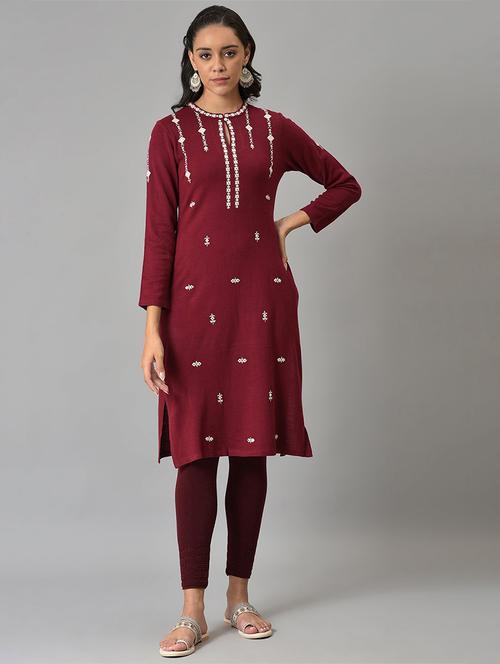 women's straight kurta - 18534988 - Very Small Image - 1