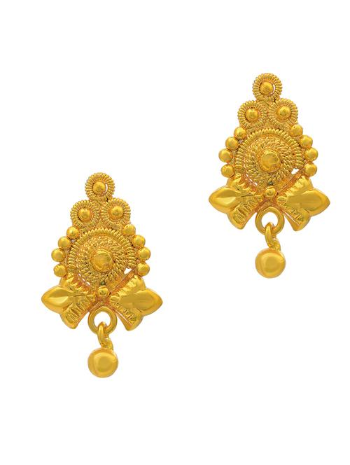 gold plate stud earring - 18535441 - Very Small Image - 1