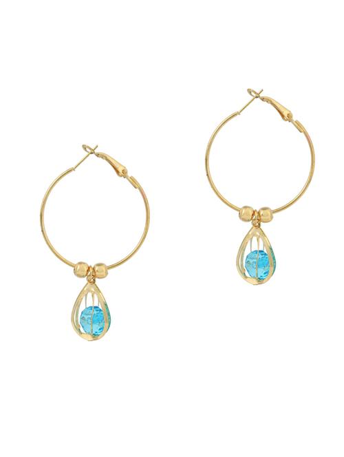 gold brass hoop earring - 18535499 - Very Small Image - 1