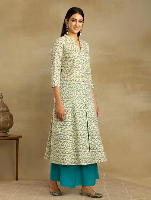 ikat front slit kurta - 18536764 - Very Small Image - 1