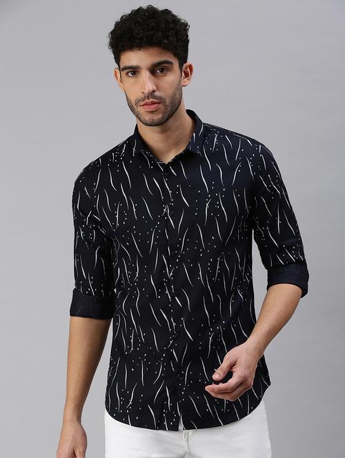mens printed casual shirt - 18537369 - Very Small Image - 1