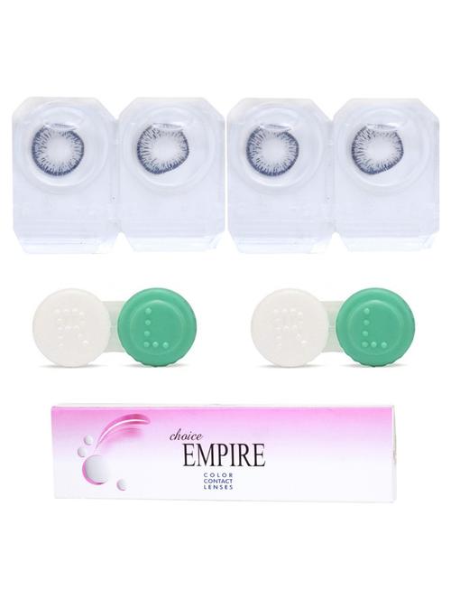 dark grey 2 pair colored contact lens with 2 case (0 power) - 18537842 - Very Small Image - 1