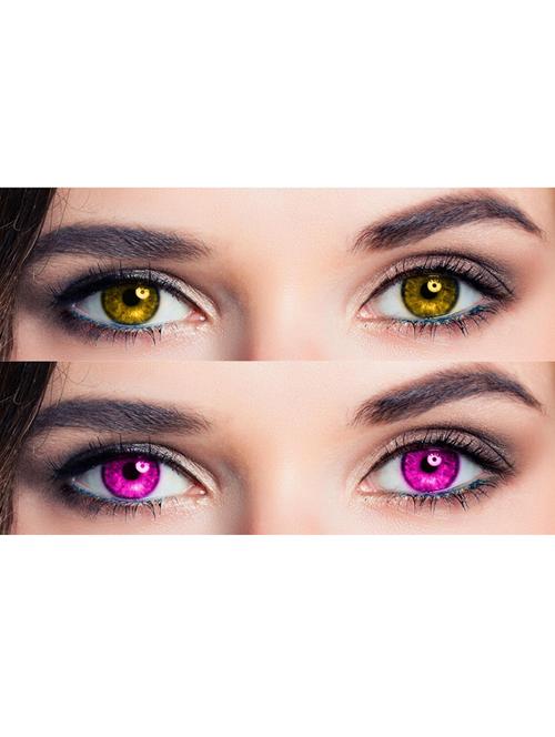 unisex hazel and violet monthly color contact lense 2 pair with case - 18537934 - Very Small Image - 1