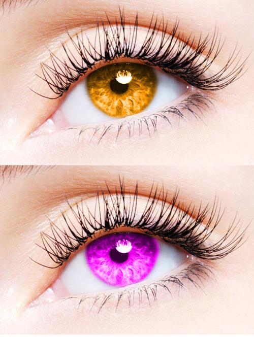 unisex 2 pair monthly colored contact lenses zero power (honey-violet) - 18537948 - Very Small Image - 1