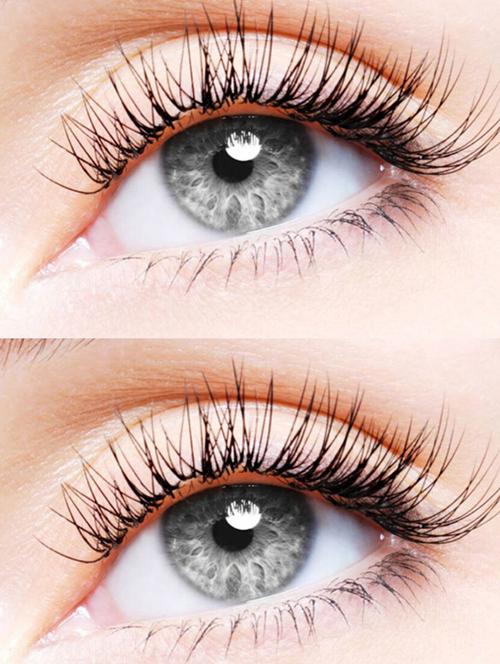unisex 2 pair monthly colored contact lenses zero power (grey-grey) - 18538047 - Very Small Image - 1