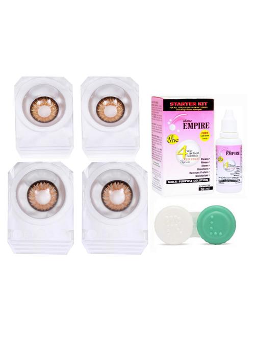 unisex set of 2 contact lenses with 30 ml solution and 1 case - 18538072 - Very Small Image - 1