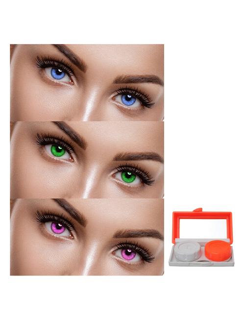 unisex pack of 3 contact lenses with travel kit - 18538133 - Very Small Image - 1