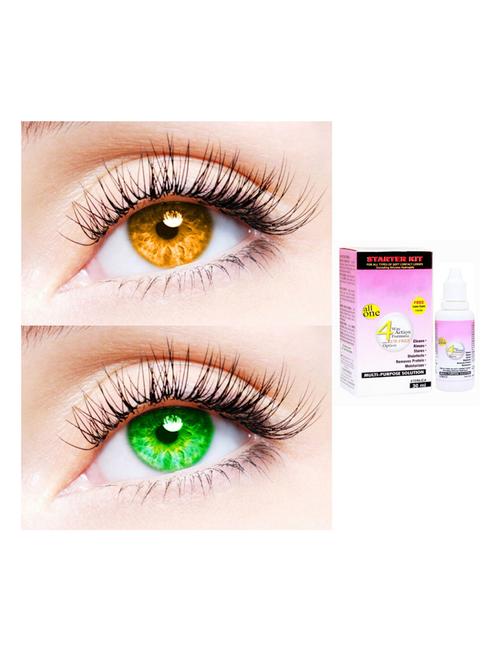 unisex pack of 2 contact lenses with 30 ml solution - 18538154 - Very Small Image - 1