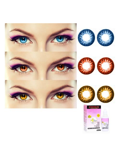 unisex pack of 2 contact lenses with 30 ml solution - 18538190 - Very Small Image - 1