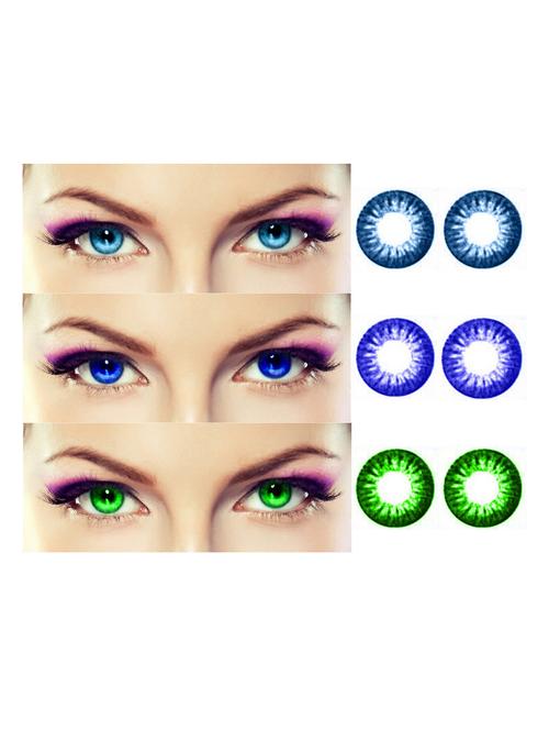 unisex pack of 3 contact lenses - 18538195 - Very Small Image - 1