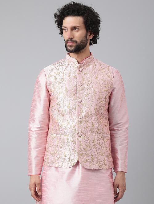 embroidered sleeveless nehru jacket - 18538258 - Very Small Image - 1