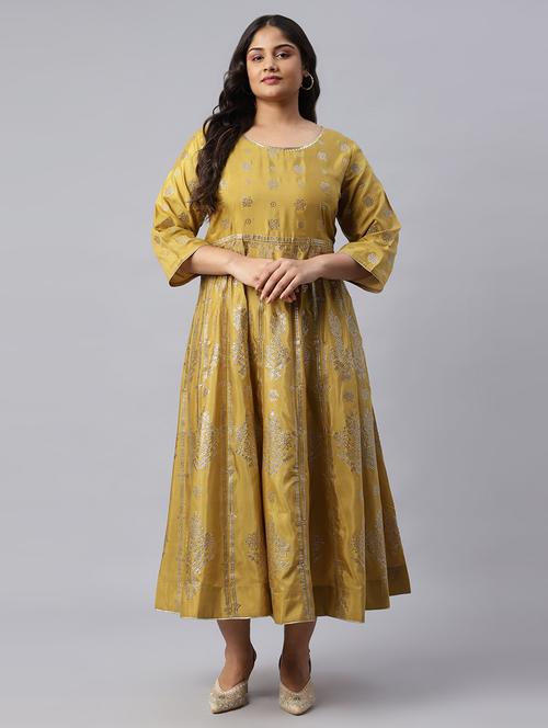 embellished a-line ethnic dress - 18538455 - Very Small Image - 1