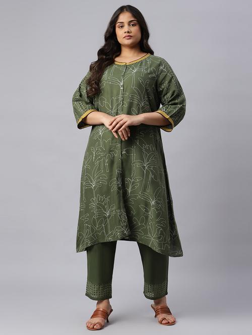 floral kurta pant set - 18538503 - Very Small Image - 1