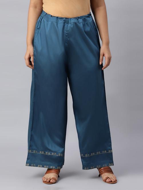 solid plus size palazzo - 18538527 - Very Small Image - 1