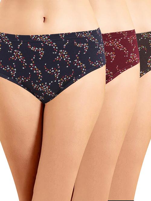 pack of 3 printed multi colored hipster panty - 18538535 - Very Small Image - 1