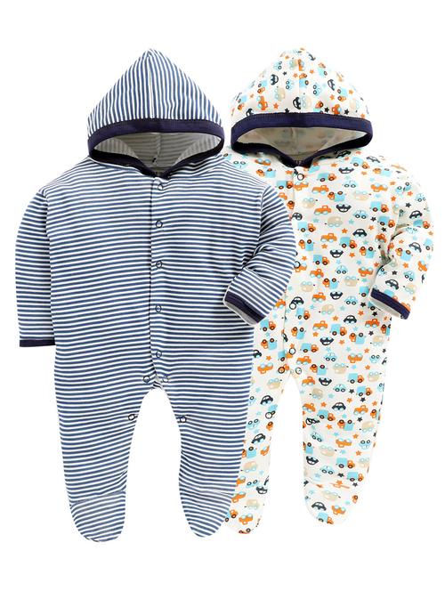 boys pack of 2 printed nightwear onesies - 18538764 - Very Small Image - 1