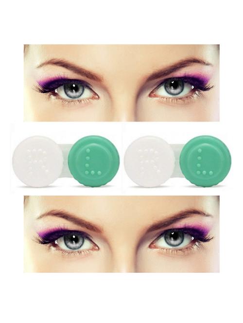 unisex pack of 2 contact lenses with 2 case - 18538907 - Very Small Image - 1