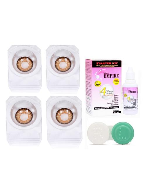 unisex set of 2 contact lenses with 30 ml solution and 1 case - 18538927 - Very Small Image - 1