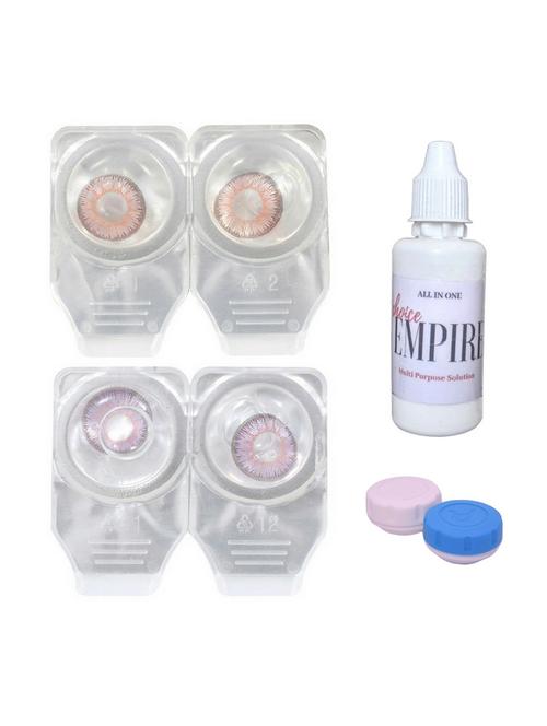 unisex set of 2 contact lenses with solution and 1 case - 18538940 - Very Small Image - 1