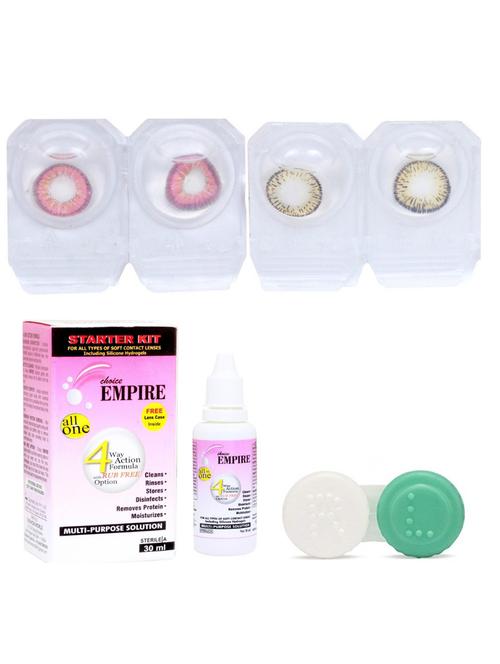 unisex set of 2 contact lenses with solution and 1 case - 18538943 - Very Small Image - 1