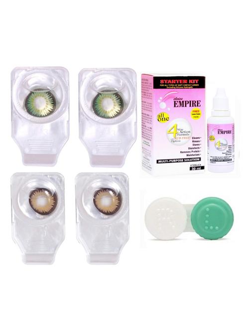 unisex set of 2 contact lenses with solution and 1 case - 18538945 - Very Small Image - 1