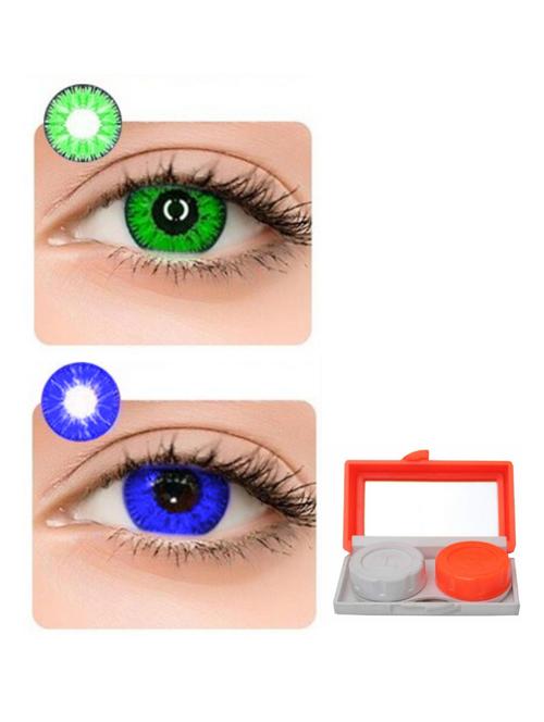 unisex pack of 2 contact lenses with 30 ml solution - 18539000 - Very Small Image - 1
