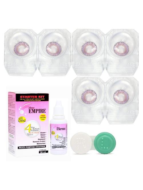 pack of 3 contact lenses with 30 ml solution - 18539014 - Very Small Image - 1