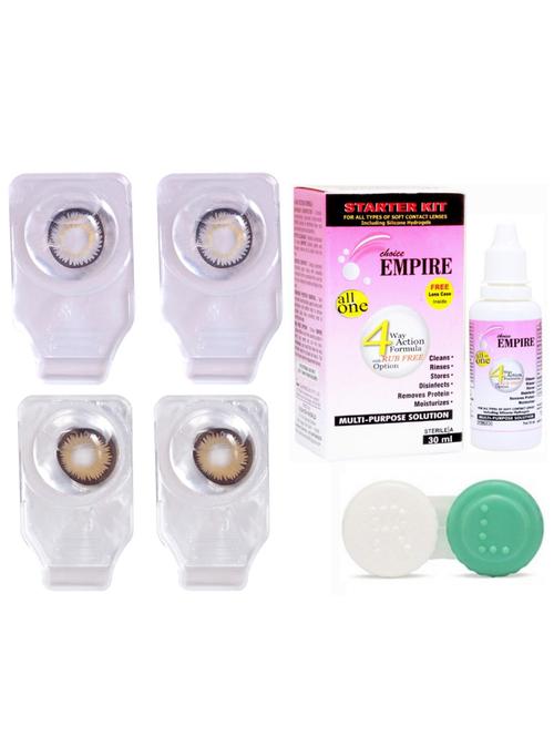 unisex set of 2 contact lenses with solution and 1 case - 18539023 - Very Small Image - 1