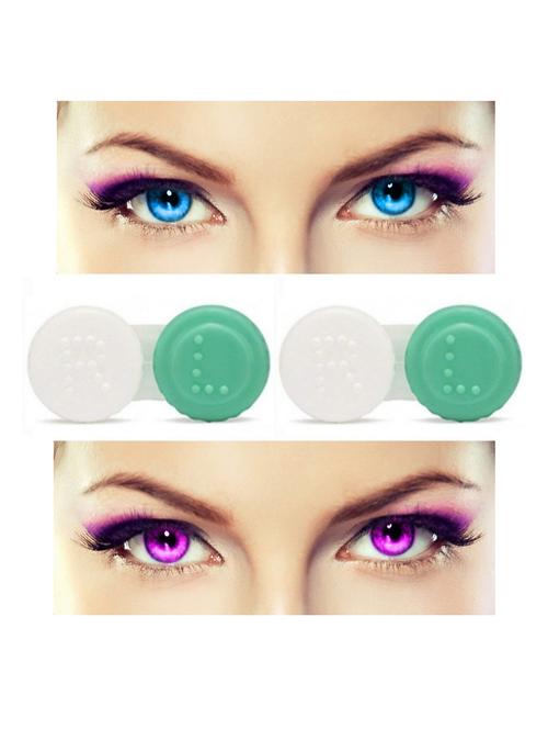 unisex pack of 2 contact lenses with 2 case - 18539030 - Very Small Image - 1