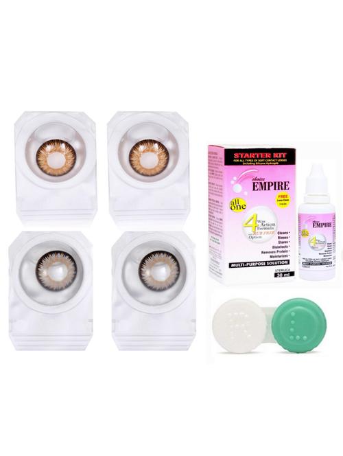 unisex set of 2 contact lenses with solution and 1 case - 18539064 - Very Small Image - 1