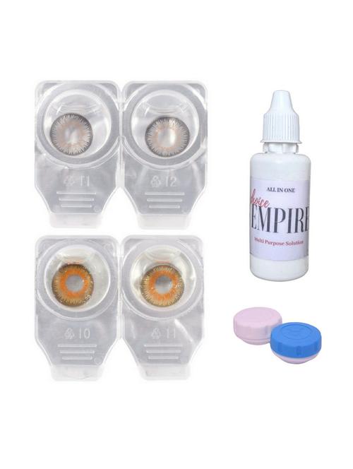unisex set of 3 contact lenses with solution and 1 case - 18539067 - Very Small Image - 1