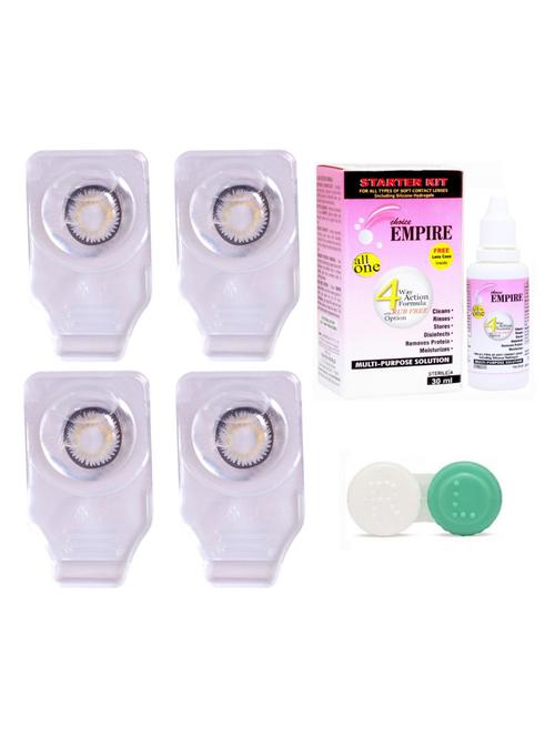 unisex set of 3 contact lenses with solution and 1 case - 18539068 - Very Small Image - 1