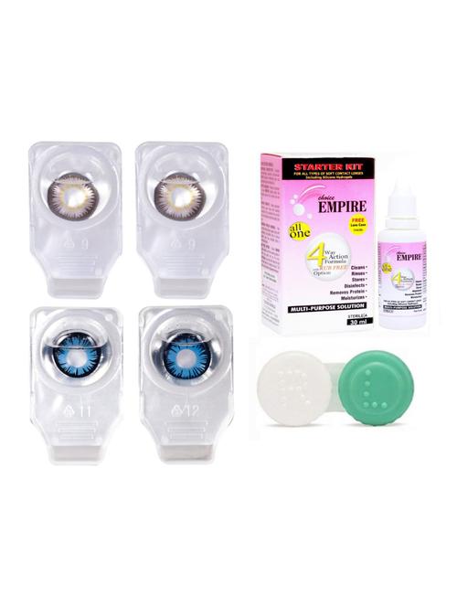 unisex set of 3 contact lenses with solution and 1 case - 18539069 - Very Small Image - 1