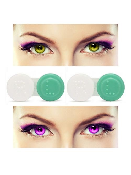 unisex pack of 2 contact lenses with 2 case - 18539078 - Very Small Image - 1
